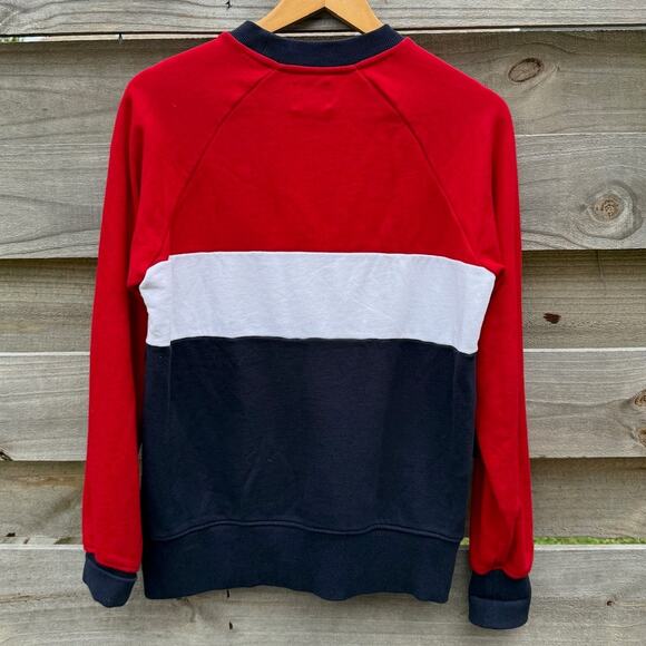 Washington Wizards NBA basketball red white blue striped Hillflint sweatshirt XS - Picture 2 of 5